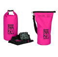 Vodootporna suva torba EL 20L pink.