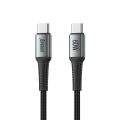 USB data kabl Superior SU-K102 pleteni Fast 60W 3A Type C na Type C 1m crni (MS).