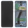 LCD Displej / ekran za Samsung G980/Galaxy S20 + touch sreen + frame Blue Service Pack ORG/GH82-22131D.