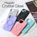 Futrola za Magsafe Crystal Glow za iPhone 16 Pro ljubicasta.