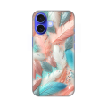 Silikonska futrola print za iPhone 16 6.1 Pastel Feathers.