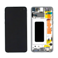 LCD Displej / ekran za Samsung G970/Galaxy S10e + touchscreen + frame Prism White Service Pack ORG/GH82-18852B.