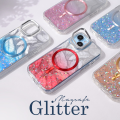 Futrola Magsafe Glitter za iPhone 16 6.1 zlatna.