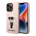 Futrola Karl Lagerfeld Hc Silicone NFT Ikonik za iPhone 15 Pro 6.1 roze (KLHCP15LSNIKBCP).