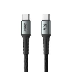 USB data kabl Superior SU-K102 pleteni Fast 60W 3A Type C na Type C 1m crni (MS).