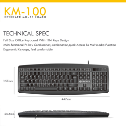 Combo mis i tastatura Fantech KM-100 crni.