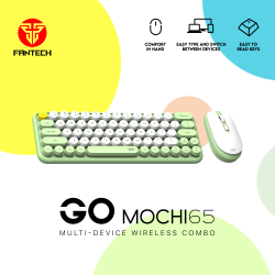 Combo mis tastatura wireless Fantech WK-896 GO Mochi65 zeleni.