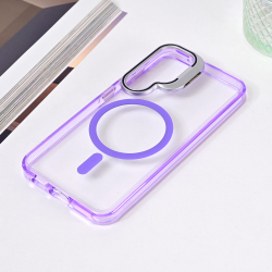 Futrola Magsafe Transparent za Samsung S921B Galaxy S24 ljubicasta.