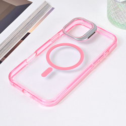 Futrola Magsafe Transparent za iPhone 16 Plus 6.7 pink.