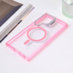 Futrola Magsafe Transparent za Samsung S928B Galaxy S24 Ultra pink.