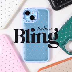 Futrola Bling za iPhone 16 Plus 6.7 crna.