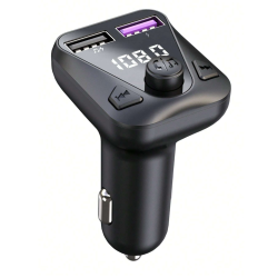 FM transmiter C43 USB, QC 3.0 Bluetooth 5.0, Handsfree slušalice crni.