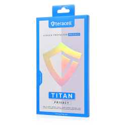 Zastitno staklo Staklena folija glass Privacy Teracell Titan 2.5D za iPhone 13 Pro Max/14 Plus 6.7 crni.