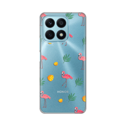 Silikonska futrola print Skin za Huawei Honor X8a Flamingo.