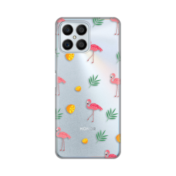 Silikonska futrola print Skin za Huawei Honor X8 Flamingos.