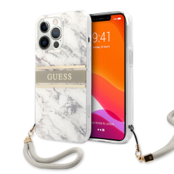 Futrola Guess Marble Strap za iPhone 13 Pro siva (GUHCP13LKMABGR).