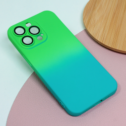 Futrola Rainbow Spring za iPhone 13 Pro zeleno svetlo plava.