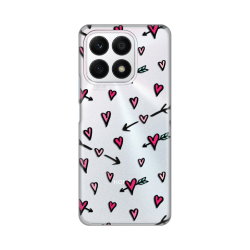 Silikonska futrola print Skin za Huawei Honor X8a Heart Pattern.