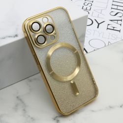 Futrola GLITTER MAGSAFE za iPhone 15 Pro (6.1) zlatna (MS).