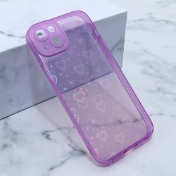 Futrola Heart Color IMD za iPhone 14 Plus ljubicasta (MS).