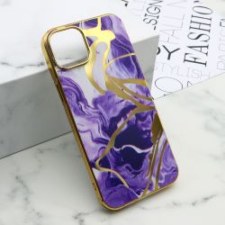 Futrola MARBLE za iPhone 15 Plus ljubicasta (MS).