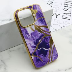 Futrola MARBLE za iPhone 15 Pro (6.1) ljubicasta (MS).