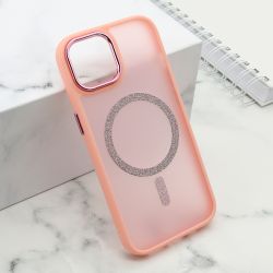 Futrola SHINING MAGSAFE za iPhone 15 roze (MS).