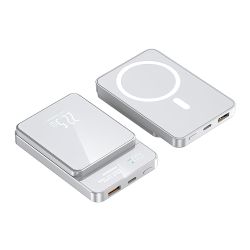 Power Bank baterija MagSafe M100 15W PD 20W+22.5W Fast 10000mAh beli (MS).