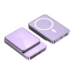 Power Bank baterija MagSafe M100 15W PD 20W+22.5W Fast 10000mAh ljubicasti (MS).