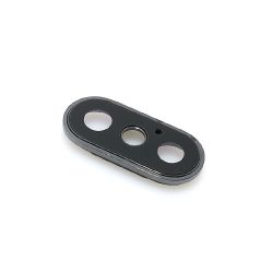 Staklo kamere za Iphone X + frame black (MS).