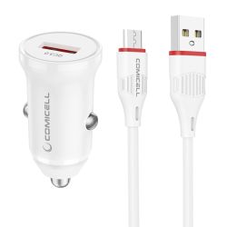 Auto punjac Comicell Superior CO-BZ18 FAST 18W USB QC 3.0 Micro beli (MS).