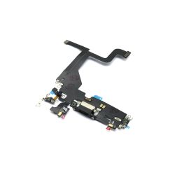Flet kabl za Iphone 13 Pro + konektor punjenja BLACK (MS).