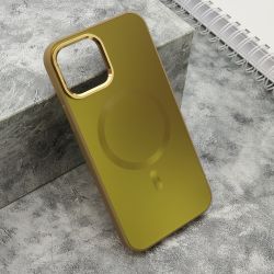 Futrola COLOR METAL MagSafe za iPhone 12 zlatna (MS).