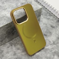 Futrola COLOR METAL MagSafe za iPhone 15 Pro (6.1) zlatna (MS).