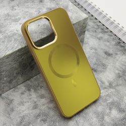 Futrola COLOR METAL MagSafe za iPhone 15 Pro Max (6.7) zlatna (MS).