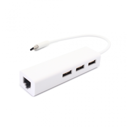 Adapter Type C na 3 USB 2.0 + RJ45 (100Mb) JWD-T4.