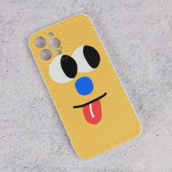 Futrola Smile face za iPhone 12 Pro 6.1 zuta.