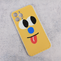 Futrola Smile face za iPhone 12 Pro Max 6.7 zuta.