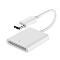OTG adapter Type C citac kartica TF/SD beli.