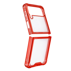 Futrola providna TPU za Samsung F721B Samsung F721 Galaxy Z Flip 4 crvena.