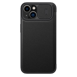Futrola Nillkin Qin Pro (plain leather) za iPhone 14 Plus crna.