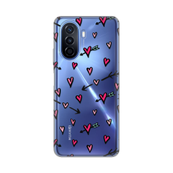 Silikonska futrola print Skin za Huawei Nova Y70/Nova Y70 Plus Heart Pattern.