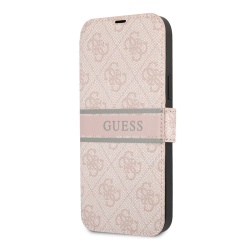 Futrola Guess Stripe Bk Pu za iPhone 13 Pro roze (GUBKP13L4GDPI).