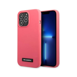 Futrola Karl Lagerfeld Hc Silicone Plaque za iPhone 13 Pro pink (KLHCP13LSLMP1PI).