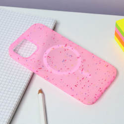 Futrola Colorful Magsafe za iPhone 14 roze.