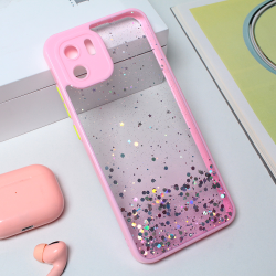 Futrola Frame Glitter za Xiaomi Redmi A1/Redmi A2 roze.