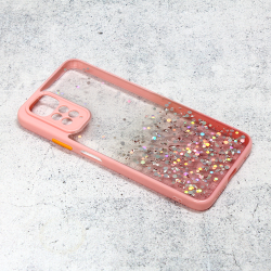 Futrola Frame Glitter za Xiaomi Redmi Note 11/Redmi Note 11s roze.