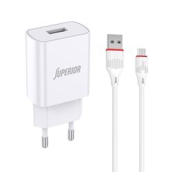 Kucni punjac Superior CO-DC21 2.1A Micro USB beli (MS).