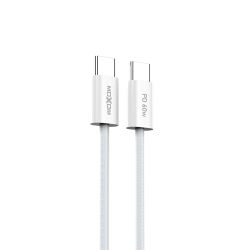 USB data kabl MOXOM MX-CB238 60W Type-C na Type-C beli (MS).