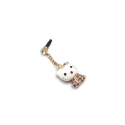 Kapica Handsfree slušalice 3,5 mm charm Kitty L ljubicasta.